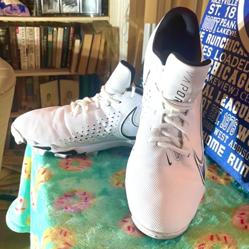 Lot of 2 pair of Nike Cleats 1 Vapor Fastflex SZ13 & 1 Nike Alpha Menace SZ14 - Picture 1 of 14